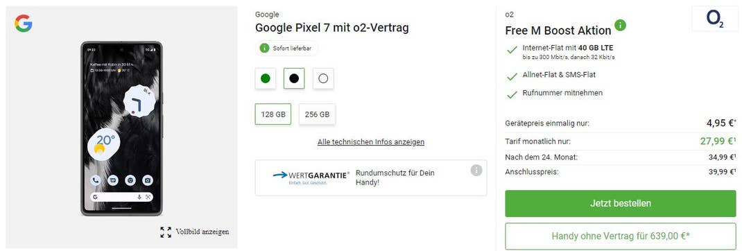 Pixel 7 im Angebot bei DeinHandy