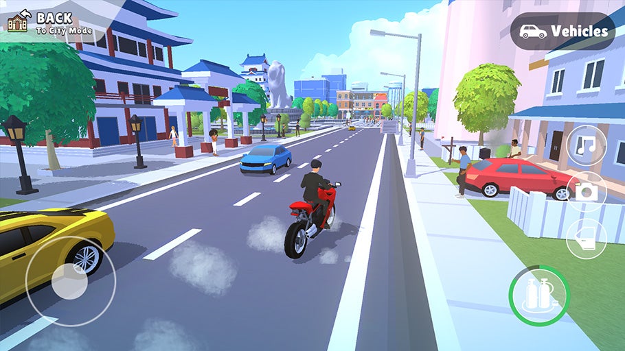 Im 3D-Modus kannst du dich frei durch deine Stadt bewegen