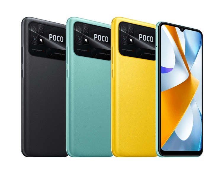 Poco C40 Front und Rückseite