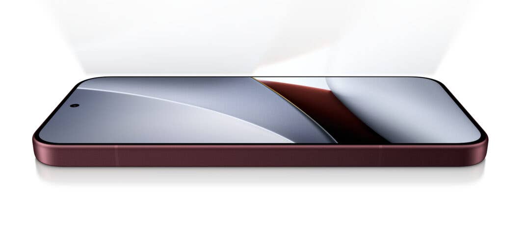 Poco F9 Ultra in der Seitenansicht.