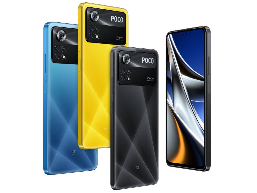In diesen drei Farben ist das Poco X4 Pro 5G verfügbar