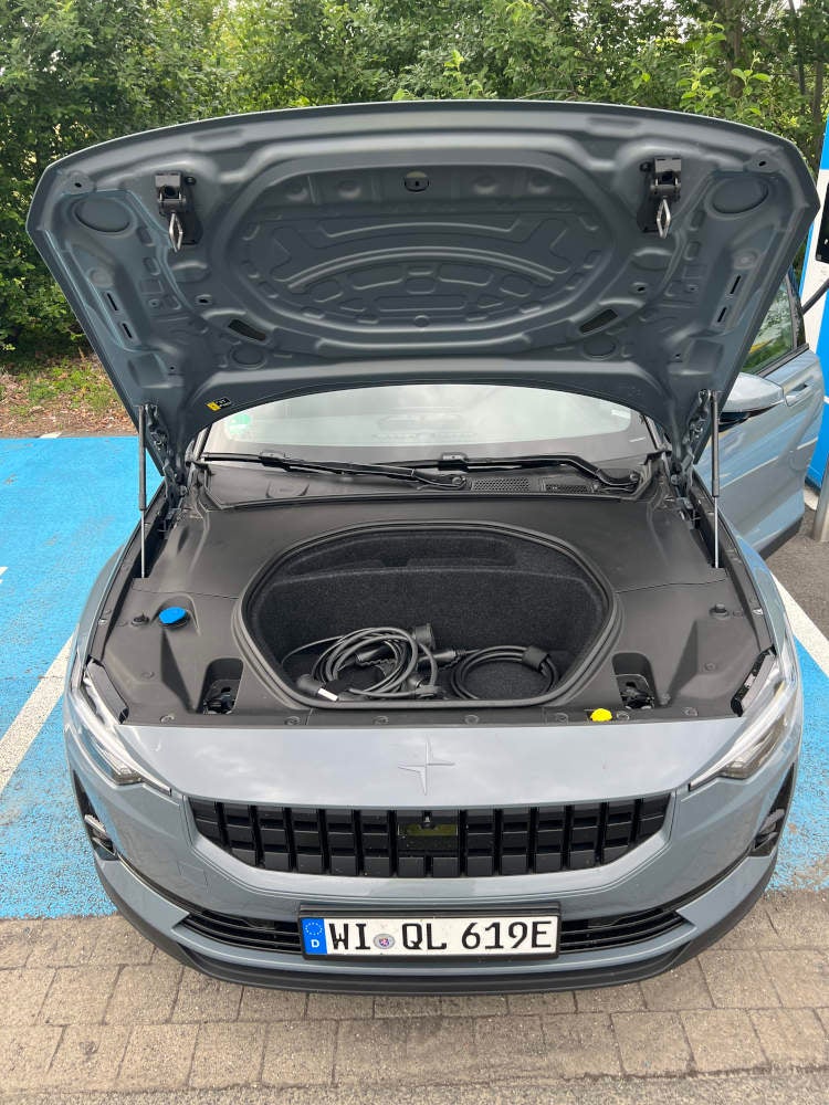 Motorraum des Polestar 2.