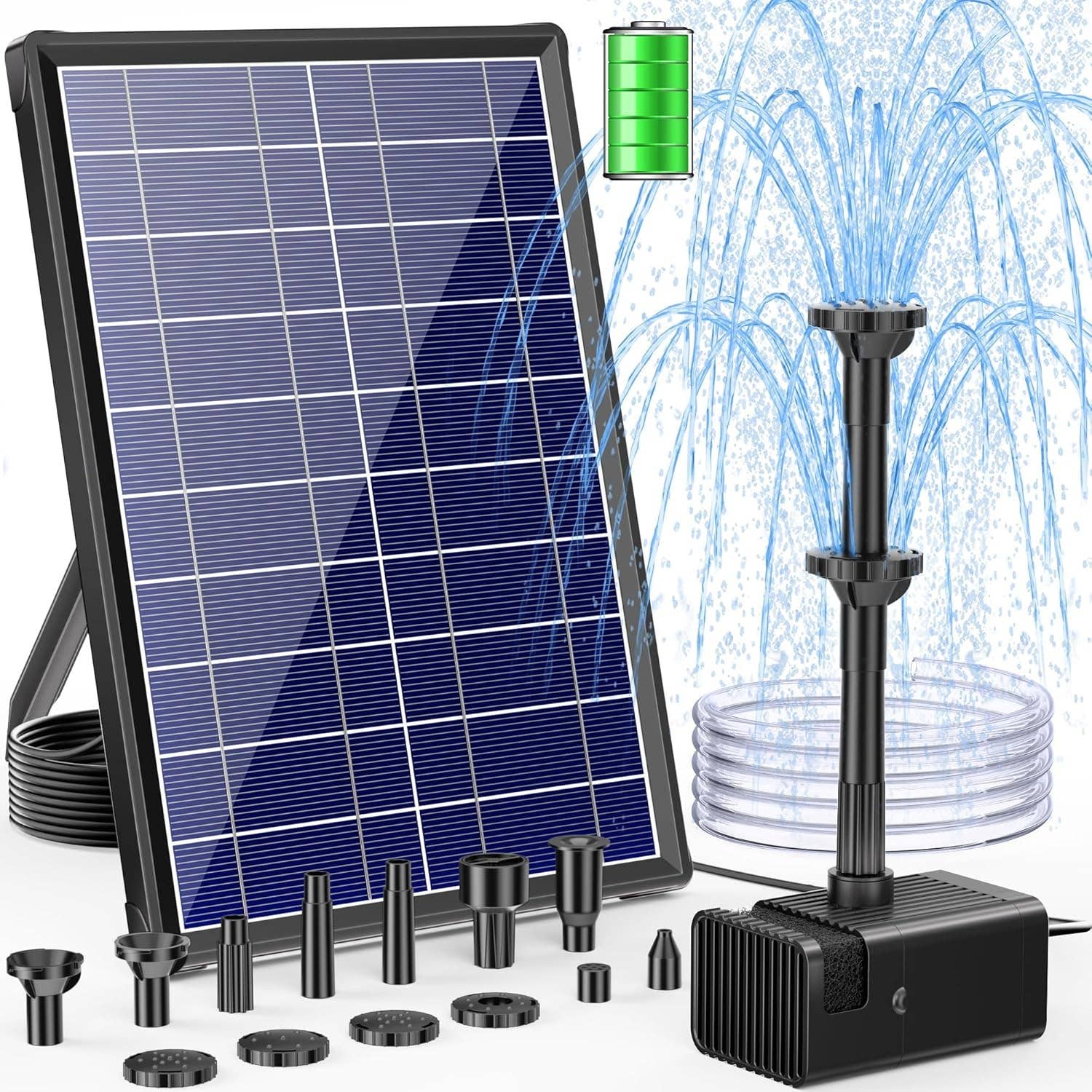 Poposoap 8-W‑Solar-Springbrunnen