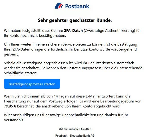 Postbank Phishing