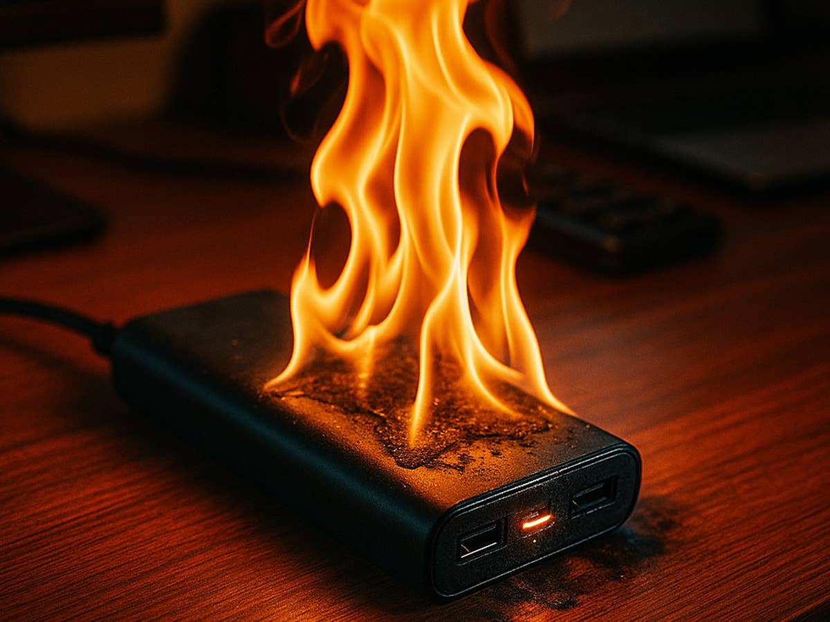 Powerbank in Flammen