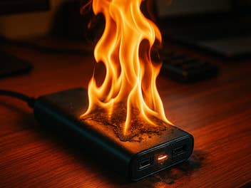Powerbank in Flammen