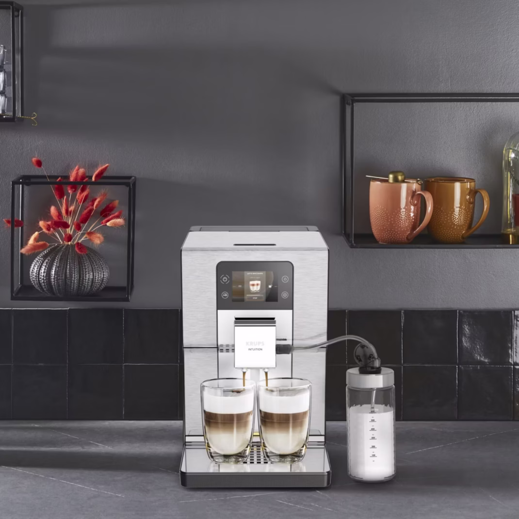 Preiswert, aber dennoch edel - so sieht der Krups Kaffeevollautomat aus