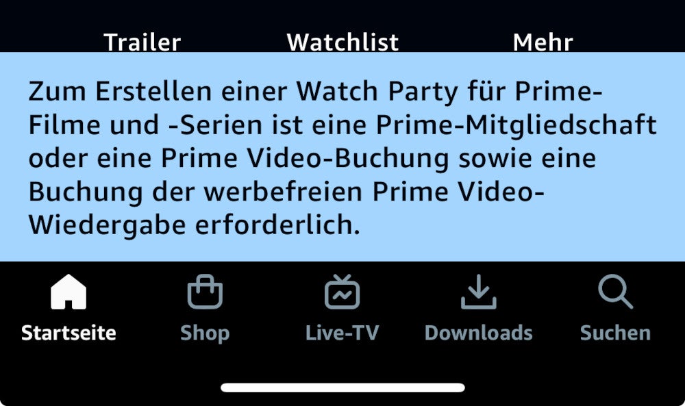 Prime Video unter iOS: Nur noch gegen Zusatzgebühr nutzbar.