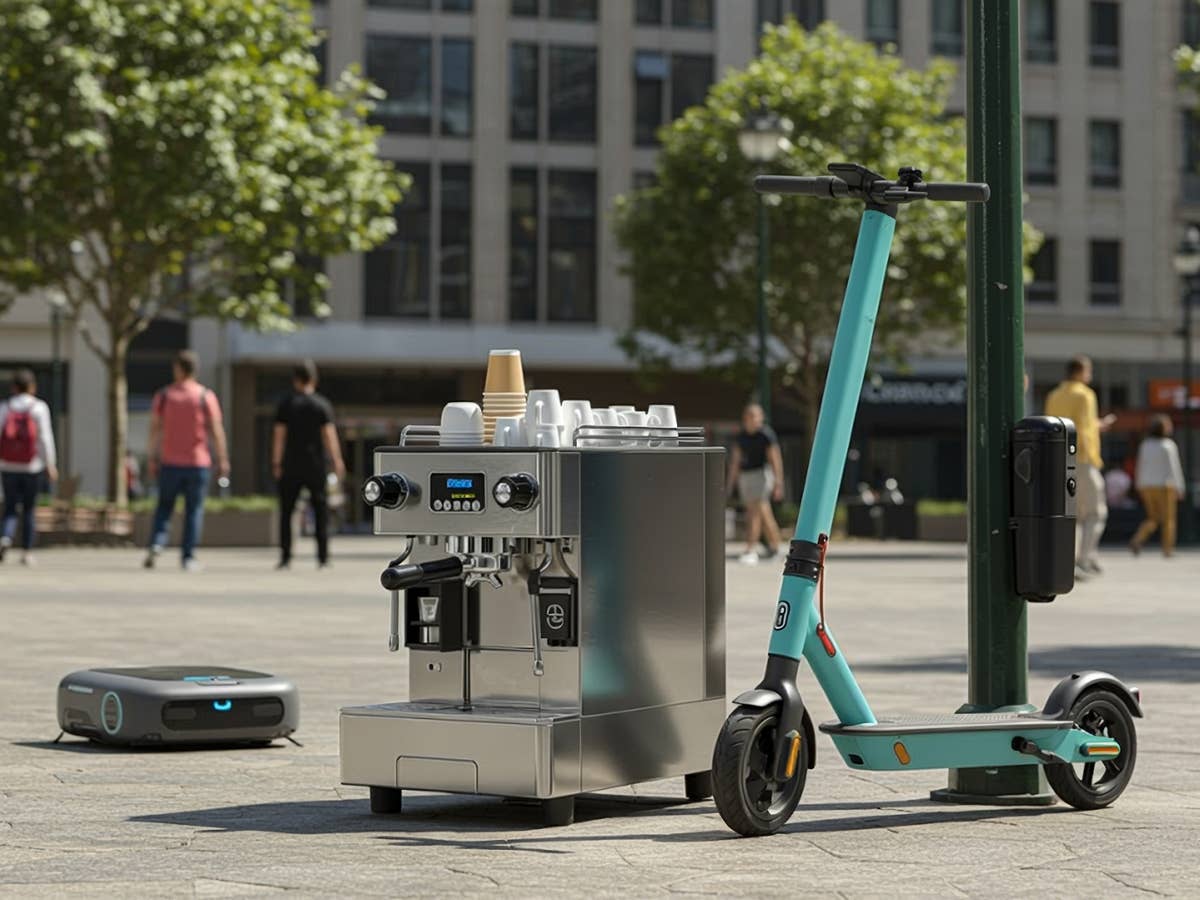 E-Scooter, Kaffeemaschine, Saugroboter