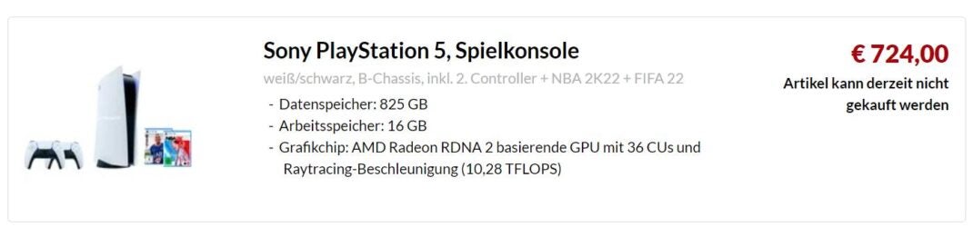 FIFA-Bundle der PlayStation 5 bei Alternate