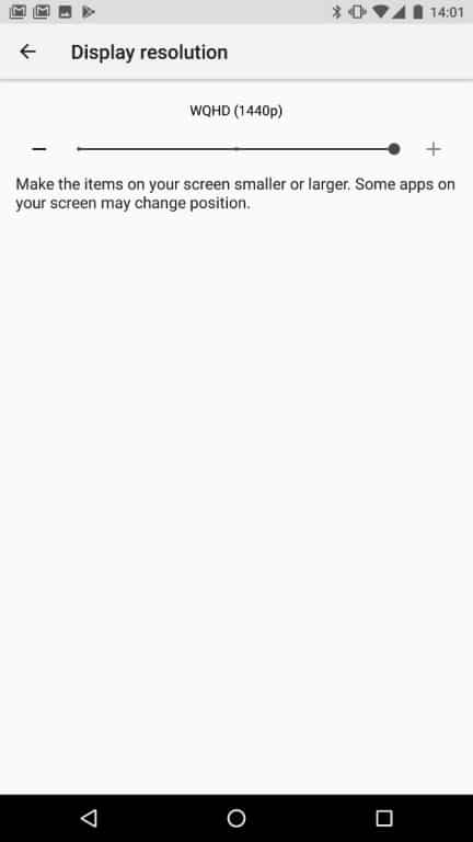 Razer Phone Display-Einstellungen und Blickwinkel