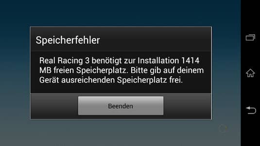 Real Racing 3 auf dem Sony Xperia M