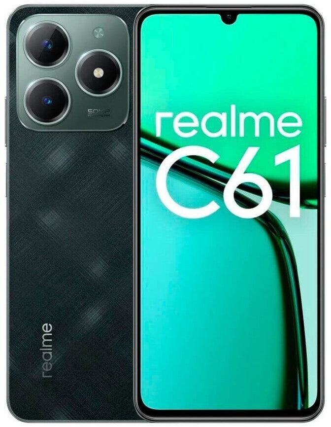 Realme C61 Vorderseite und RÜckseite