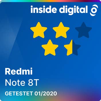 Testsiegel Redmi Note 8T mit 3,5 von 5 Sternen
