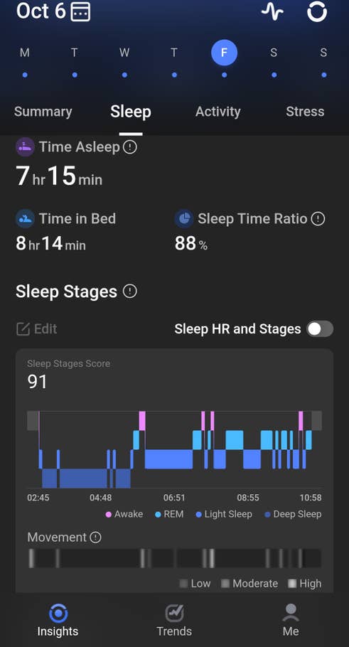 RingConn Smart Ring – Screenshot