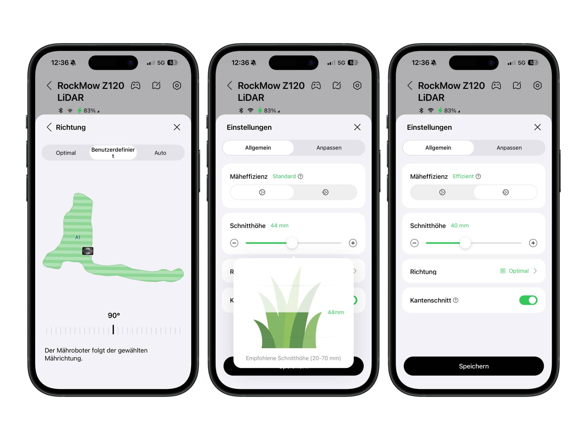 Screenshot aus der Roborock-App