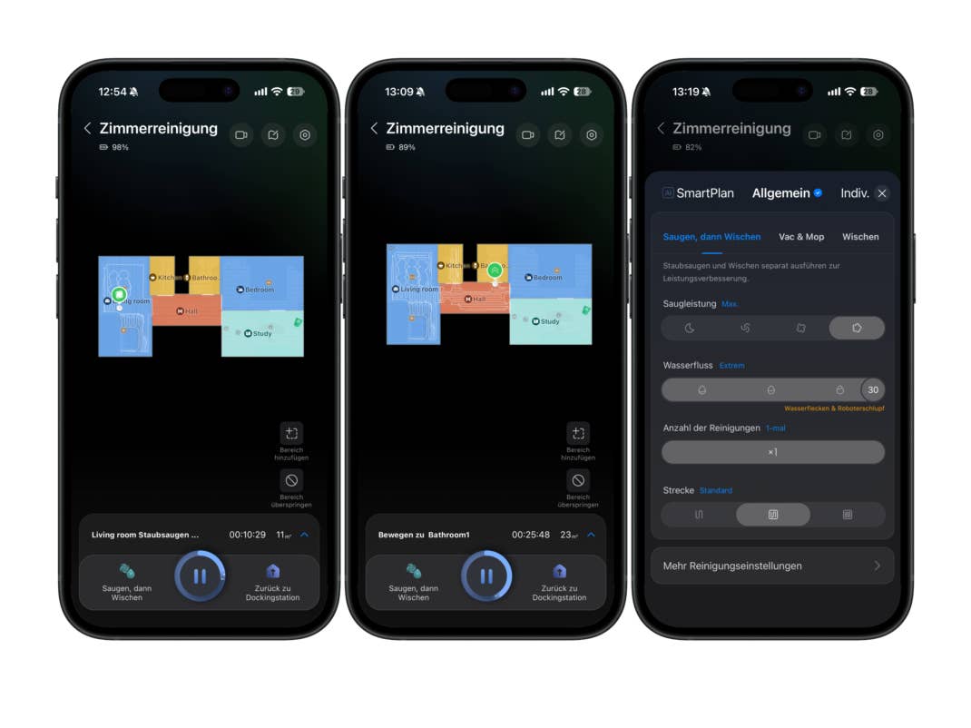 Screenshot aus der Roborock-App
