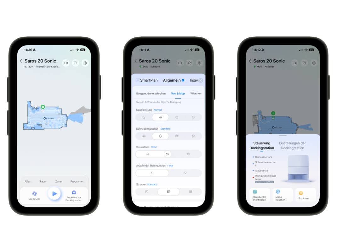 Screenshot aus der Roborock-App