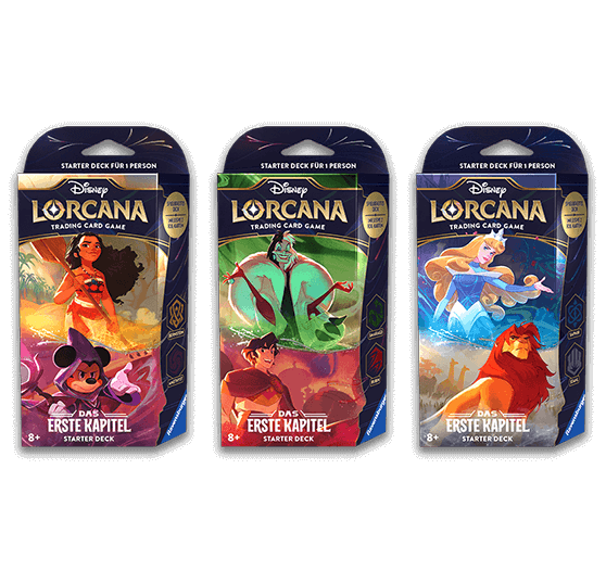 Zum direkt losspielen: Die Starter-Decks von Disney Lorcana