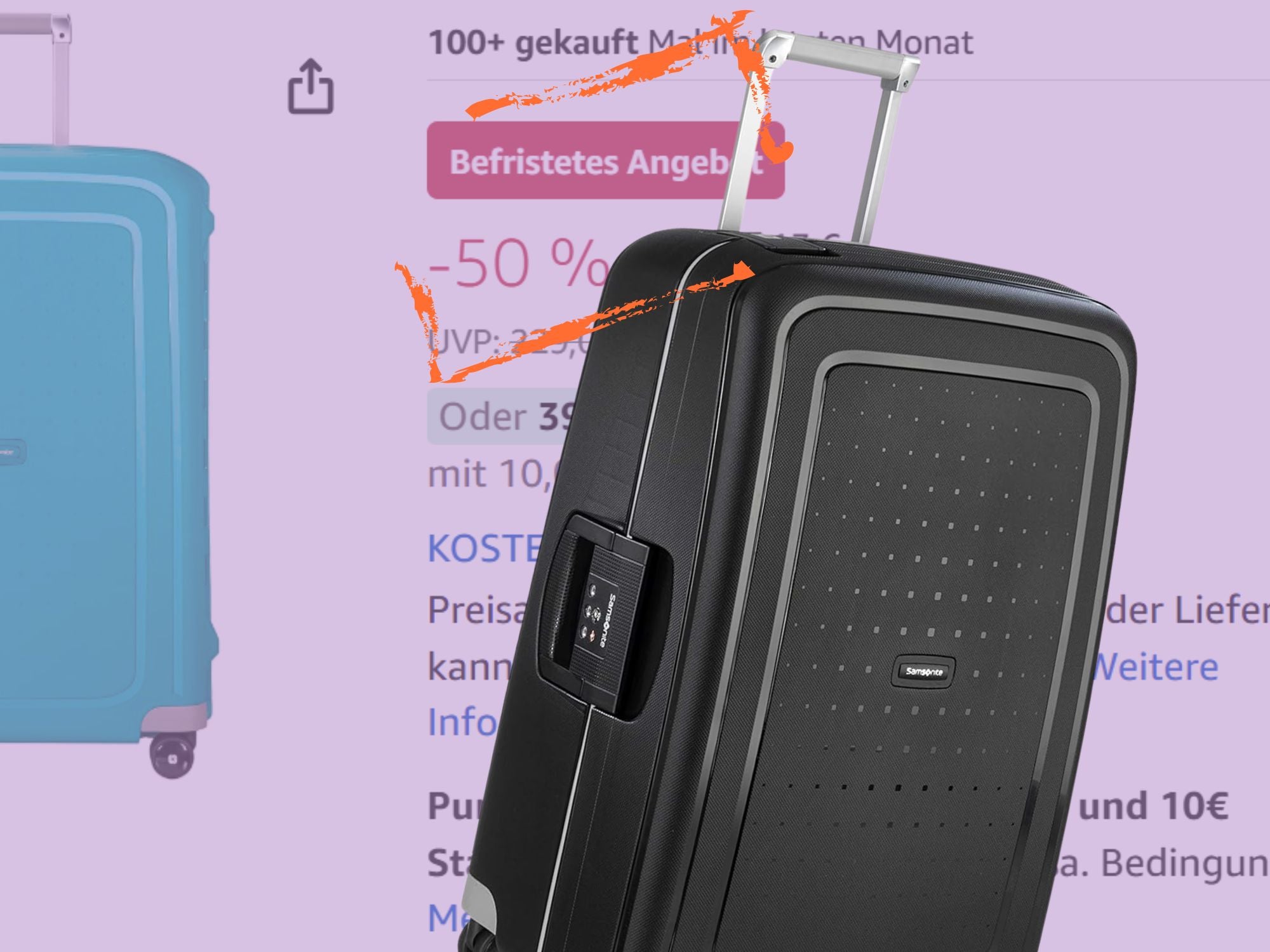 Gepäckband-König? Amazon wirft Samsonite-Hartschalen-Koffer gerade zum Ultimativpreis raus
