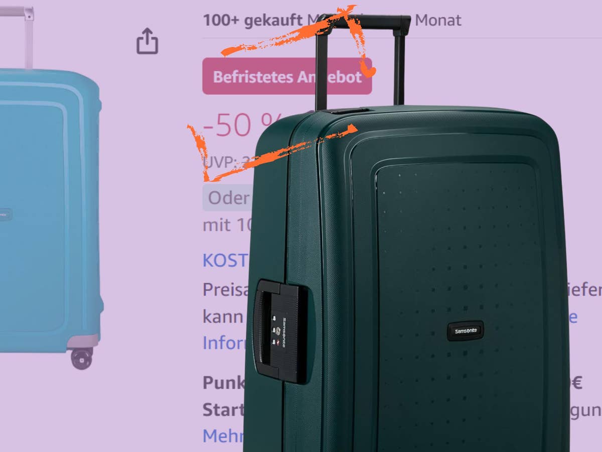 Samsonite-Koffer bei Amazon um 50 Prozent reduziert