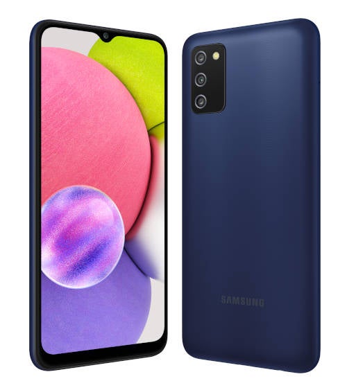 Samsung Galaxy A03s Vorderseite und Rückseite