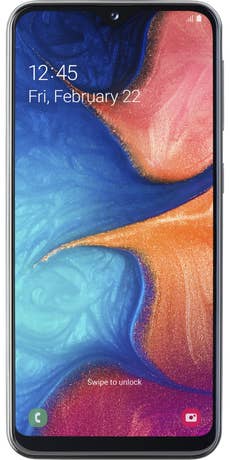 Das Samsung Galaxy A20e in der Frontalansicht.