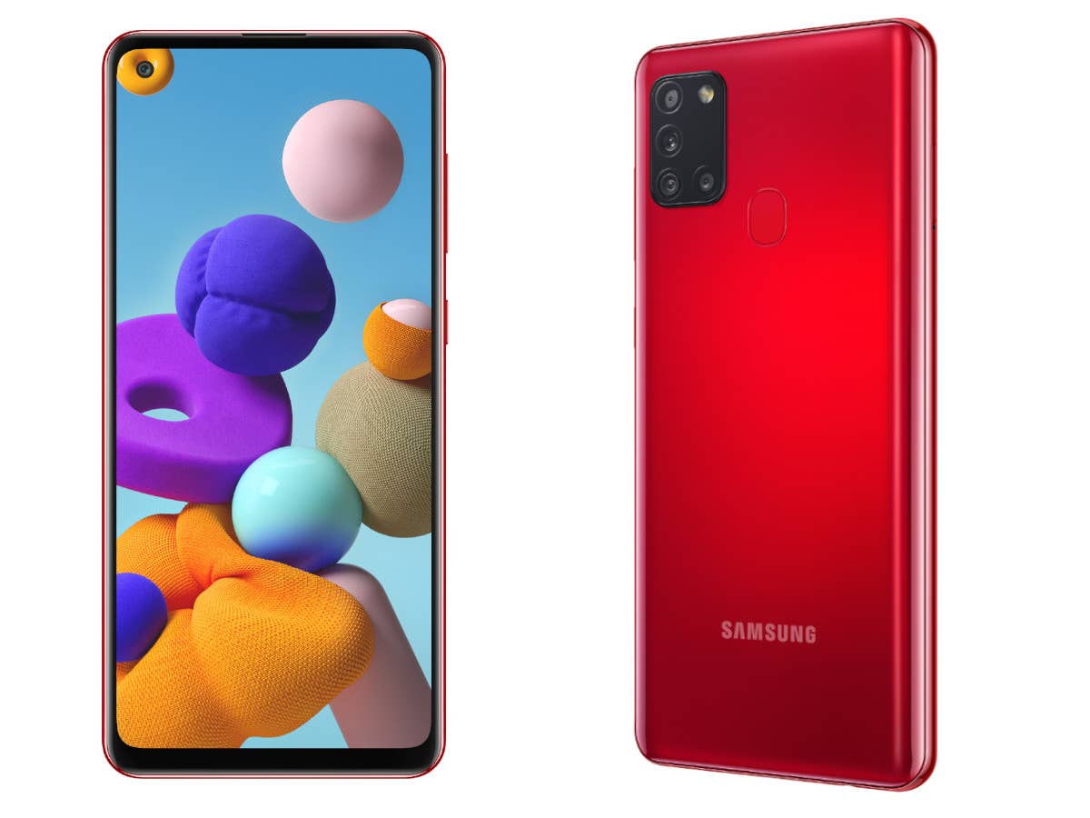 Samsung Galaxy A21s in Rot