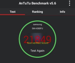 Samsung Galaxy A3 im AnTuTu-Benchmark