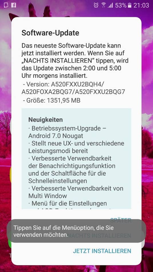 Samsung Galaxy A5 (2017) Update