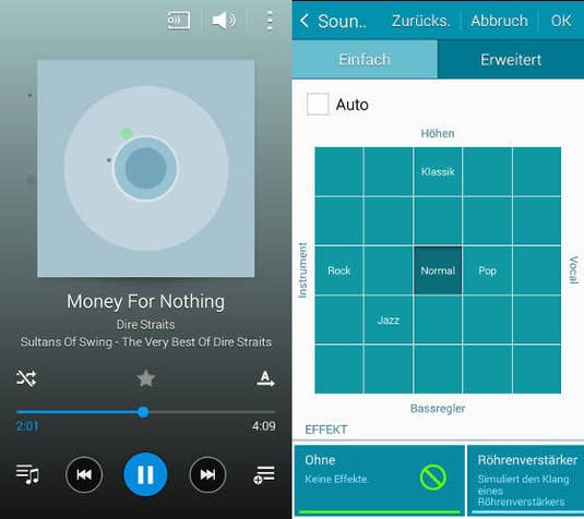Samsung Galaxy A5: Musik-App
