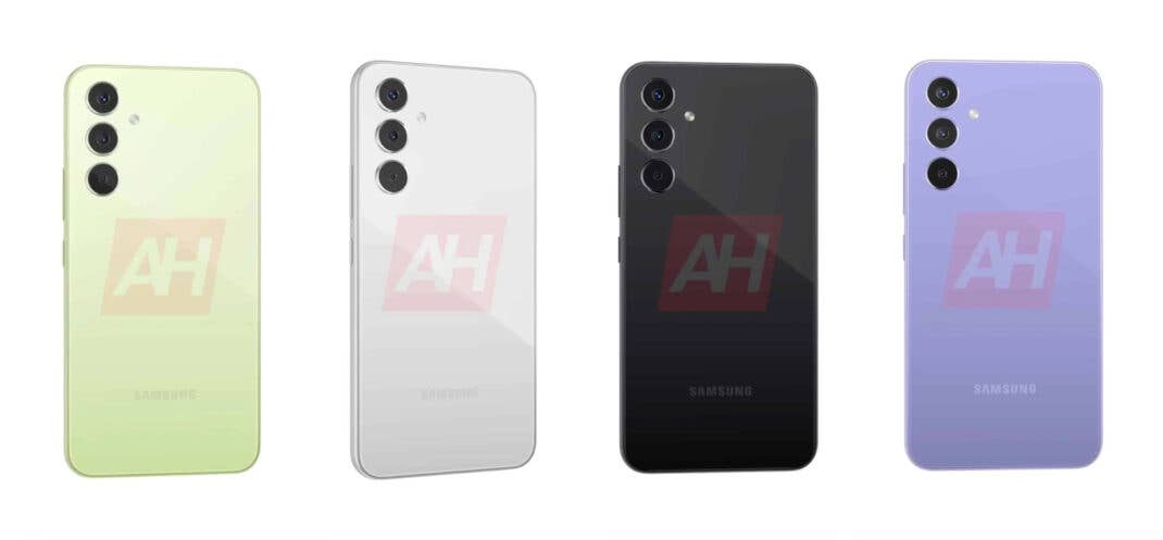 Das Samsung Galaxy A54 in allen vier Farben