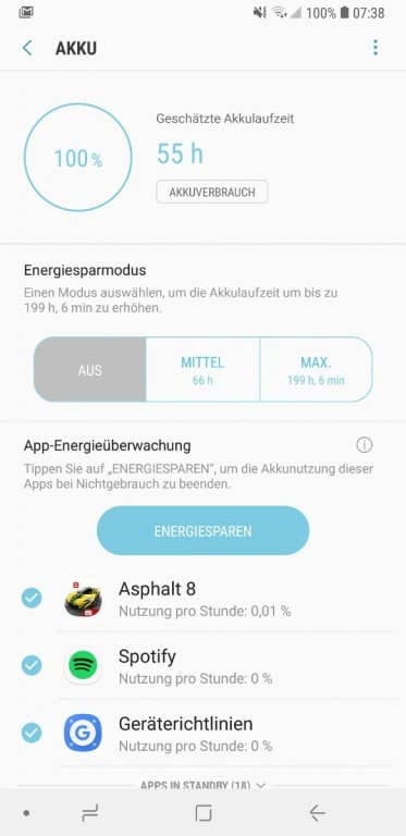 Samsung Galaxy A6+ im Test: Screenshots