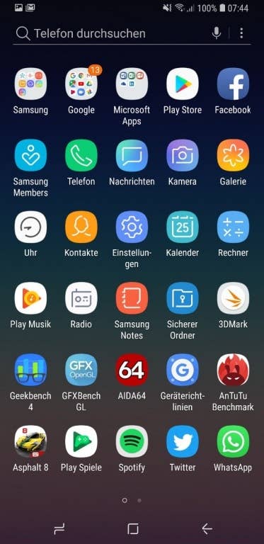 Samsung Galaxy A6+ im Test: Screenshots