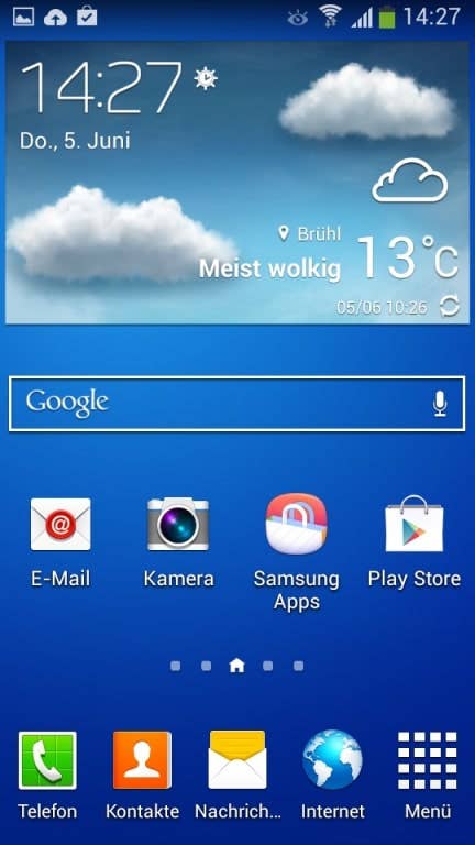 Samsung Galaxy Core LTE: Screenshots Benutzeroberfläche