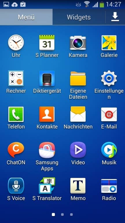 Samsung Galaxy Core LTE: Screenshots Benutzeroberfläche