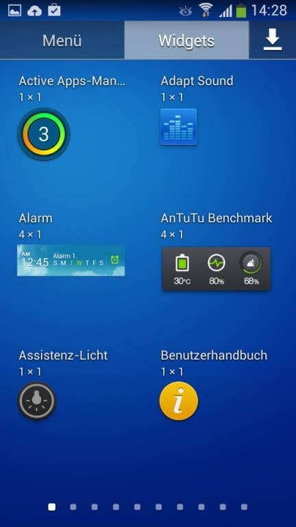 Samsung Galaxy Core LTE: Screenshots Benutzeroberfläche
