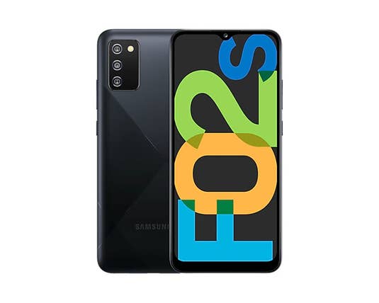 Samsung Galaxy F02s Vorderseite und Rückseite