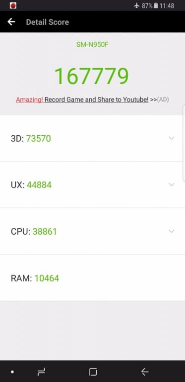 Samsung Galaxy Note 8 - Benchmark-Tests