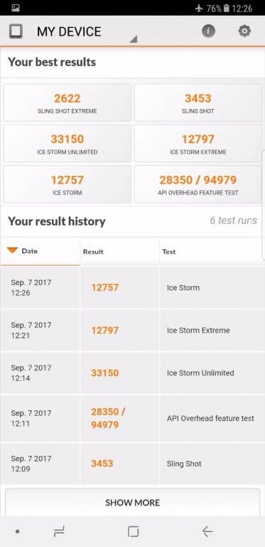 Samsung Galaxy Note 8 - Benchmark-Tests