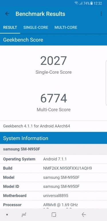 Samsung Galaxy Note 8 - Benchmark-Tests