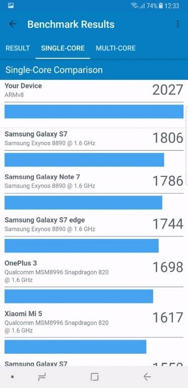 Samsung Galaxy Note 8 - Benchmark-Tests