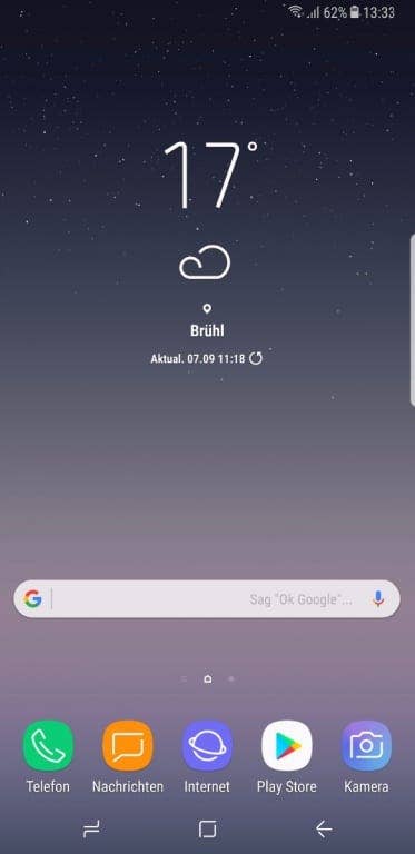 Samsung Galaxy Note 8 - Menüs und Einstellungen