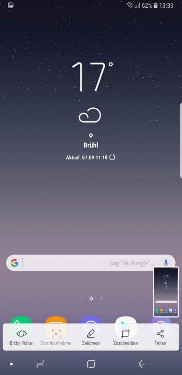 Samsung Galaxy Note 8 - Menüs und Einstellungen