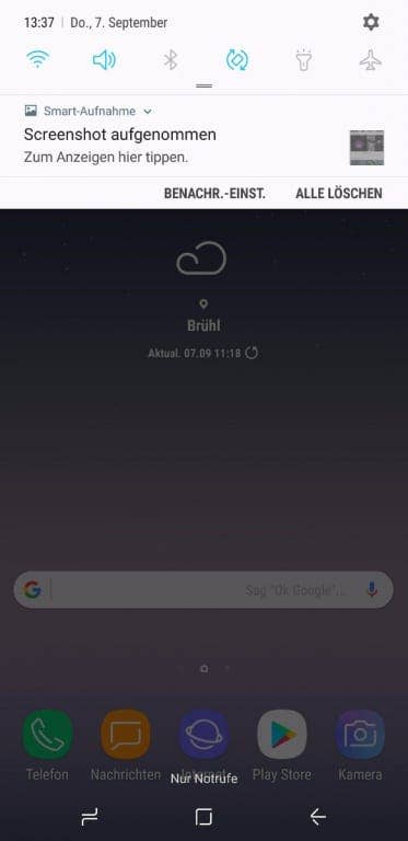 Samsung Galaxy Note 8 - Menüs und Einstellungen