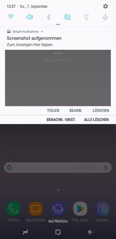 Samsung Galaxy Note 8 - Menüs und Einstellungen