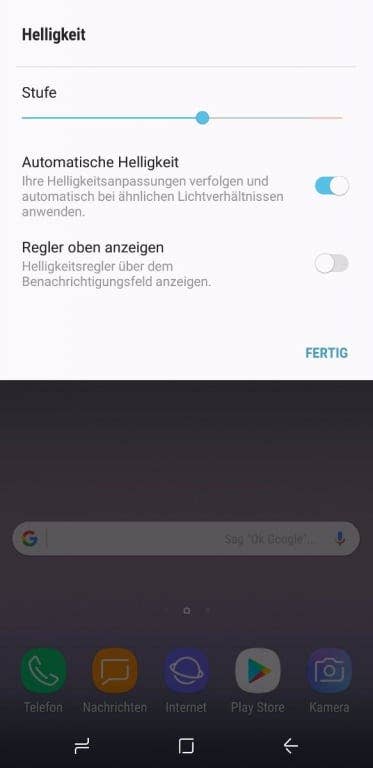 Samsung Galaxy Note 8 - Menüs und Einstellungen