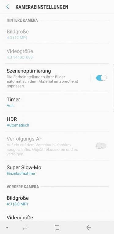 Samsung Galaxy Note 9 im Test: Die Kamera-App