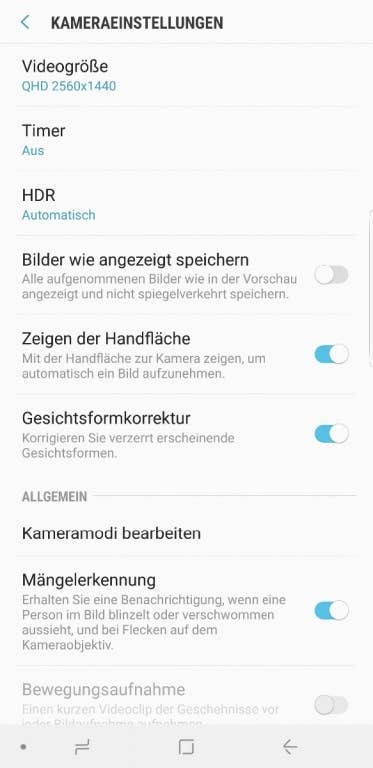 Samsung Galaxy Note 9 im Test: Die Kamera-App