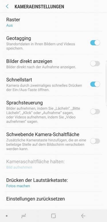 Samsung Galaxy Note 9 im Test: Die Kamera-App